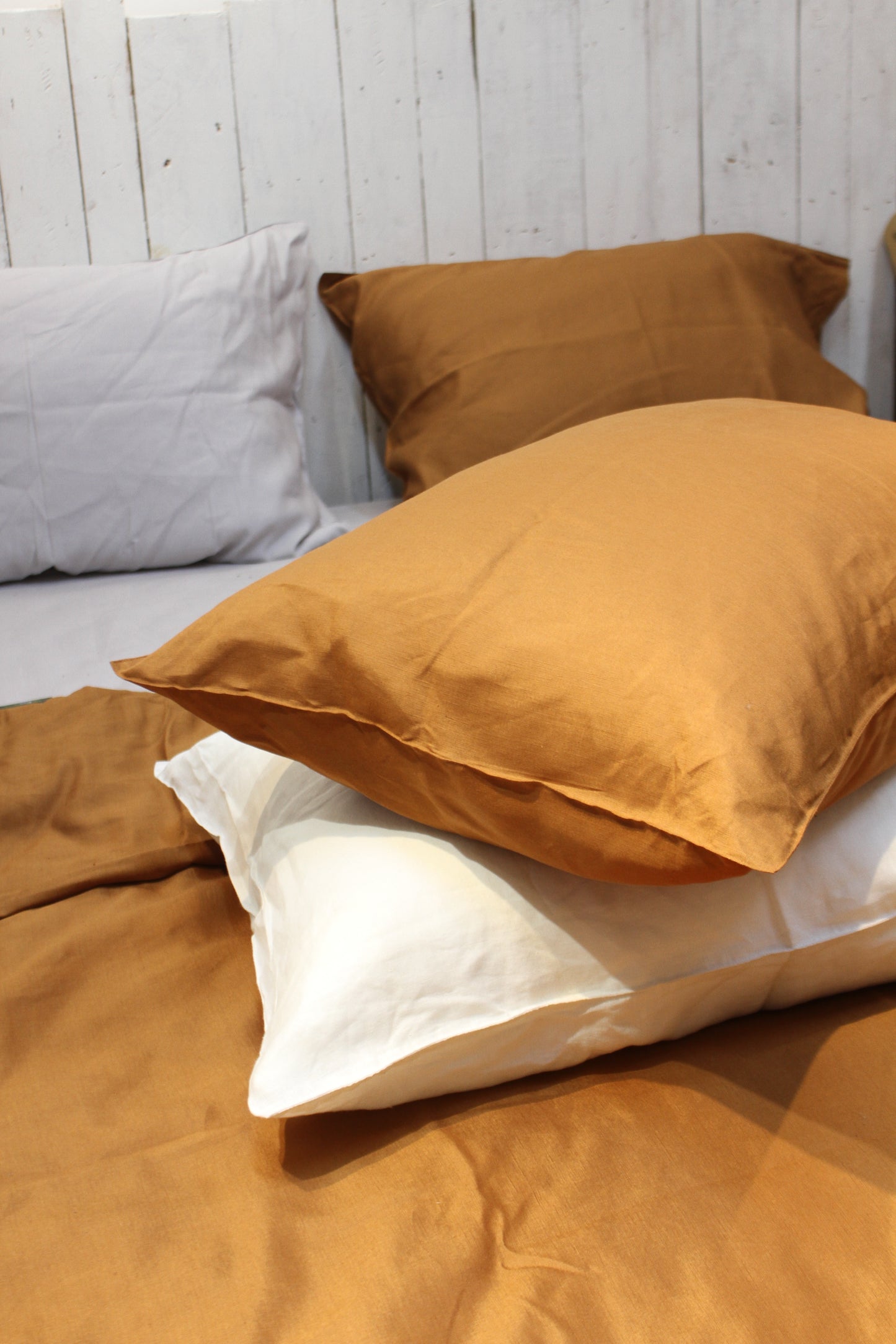 Light Bronze Linen Bedding Sets 4 pieces