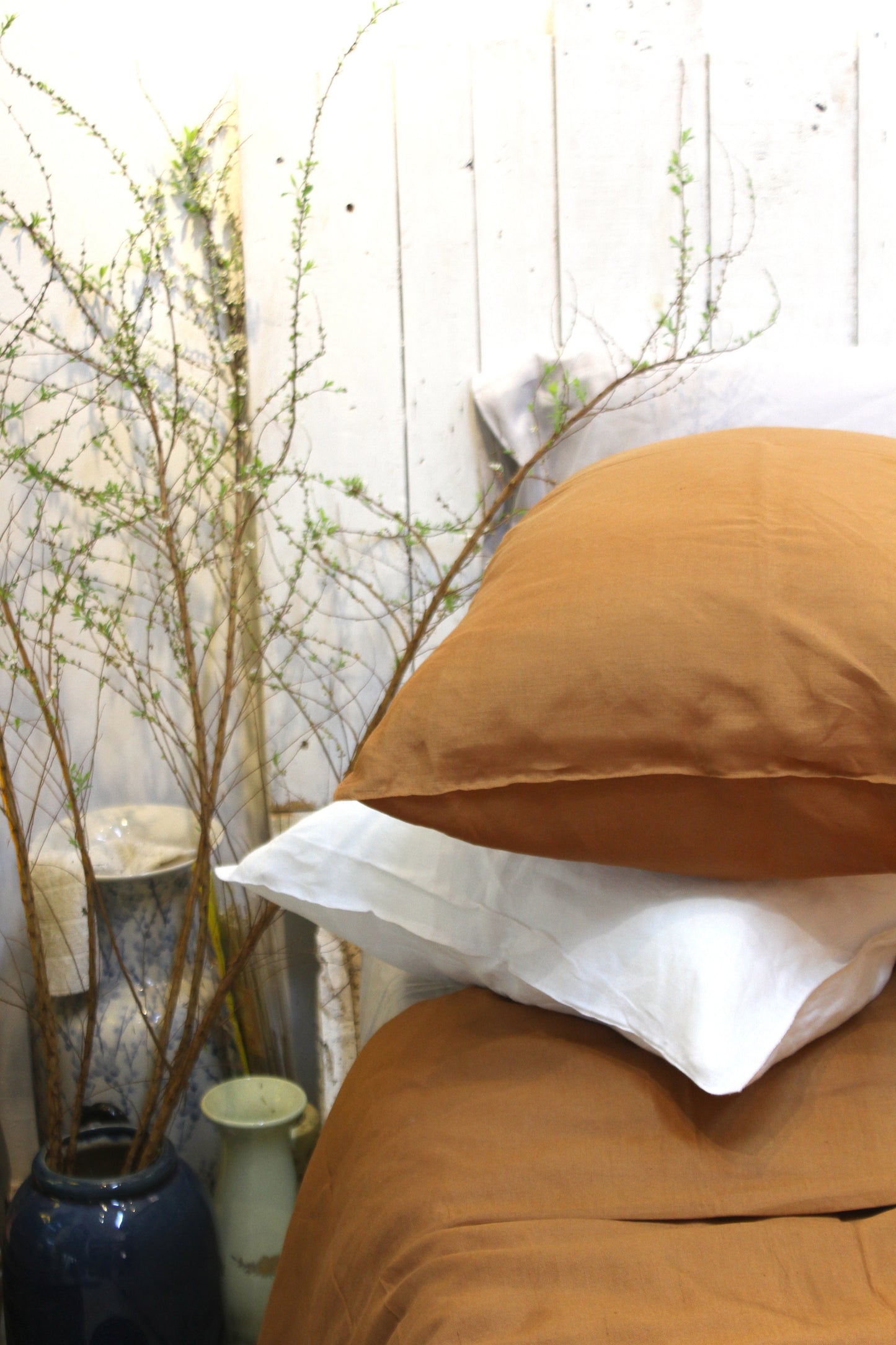 Light Bronze Linen Bedding Sets 4 pieces