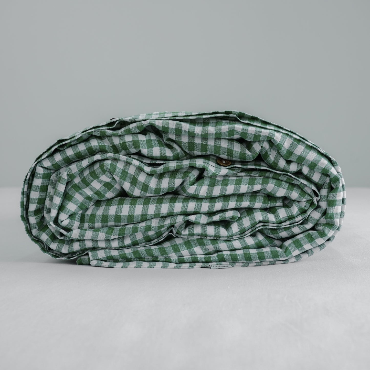 Green Caro French Linen Bedding Sets (4 pieces) - Yarn Dyeing