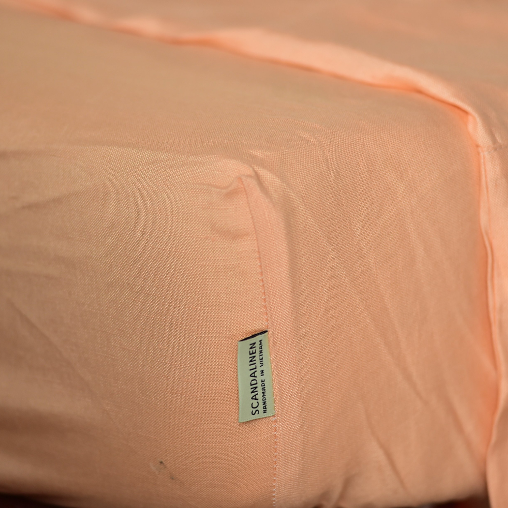 Bamboo Linen Duvet Cover - Cantaloupe