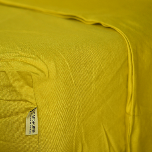 Bamboo Linen Duvet Cover - Lemon