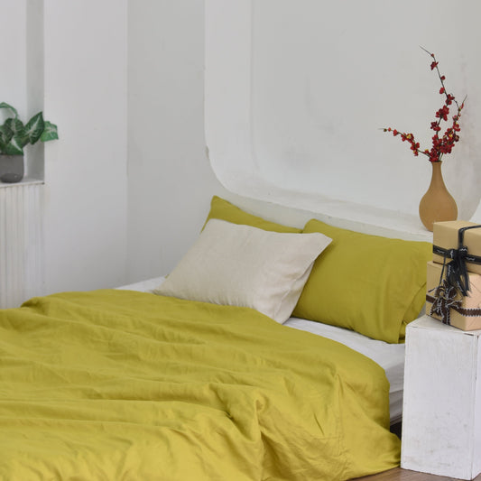 Butter Bamboo Linen Duvet Cover Sets 62
