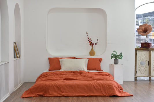 Bamboo Linen Duvet Cover - Squash