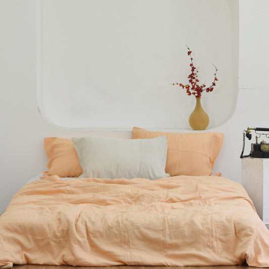 Cantaloupe Bamboo Linen Bedding Sets