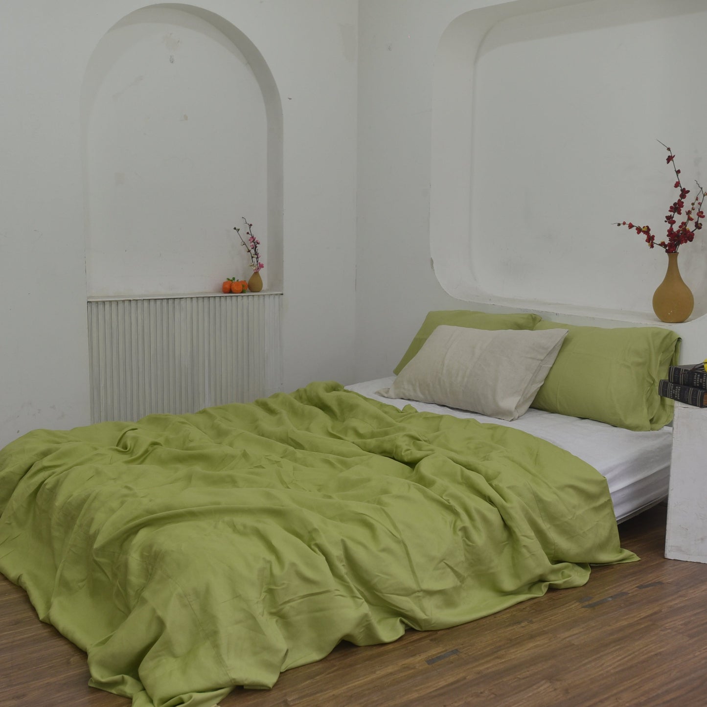 Chartreuse Bamboo Linen Bedding Sets