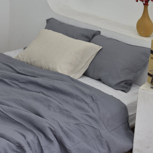 Denim Bamboo Linen Pillowcases