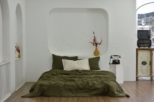 Bamboo Linen Duvet Cover - Juniper