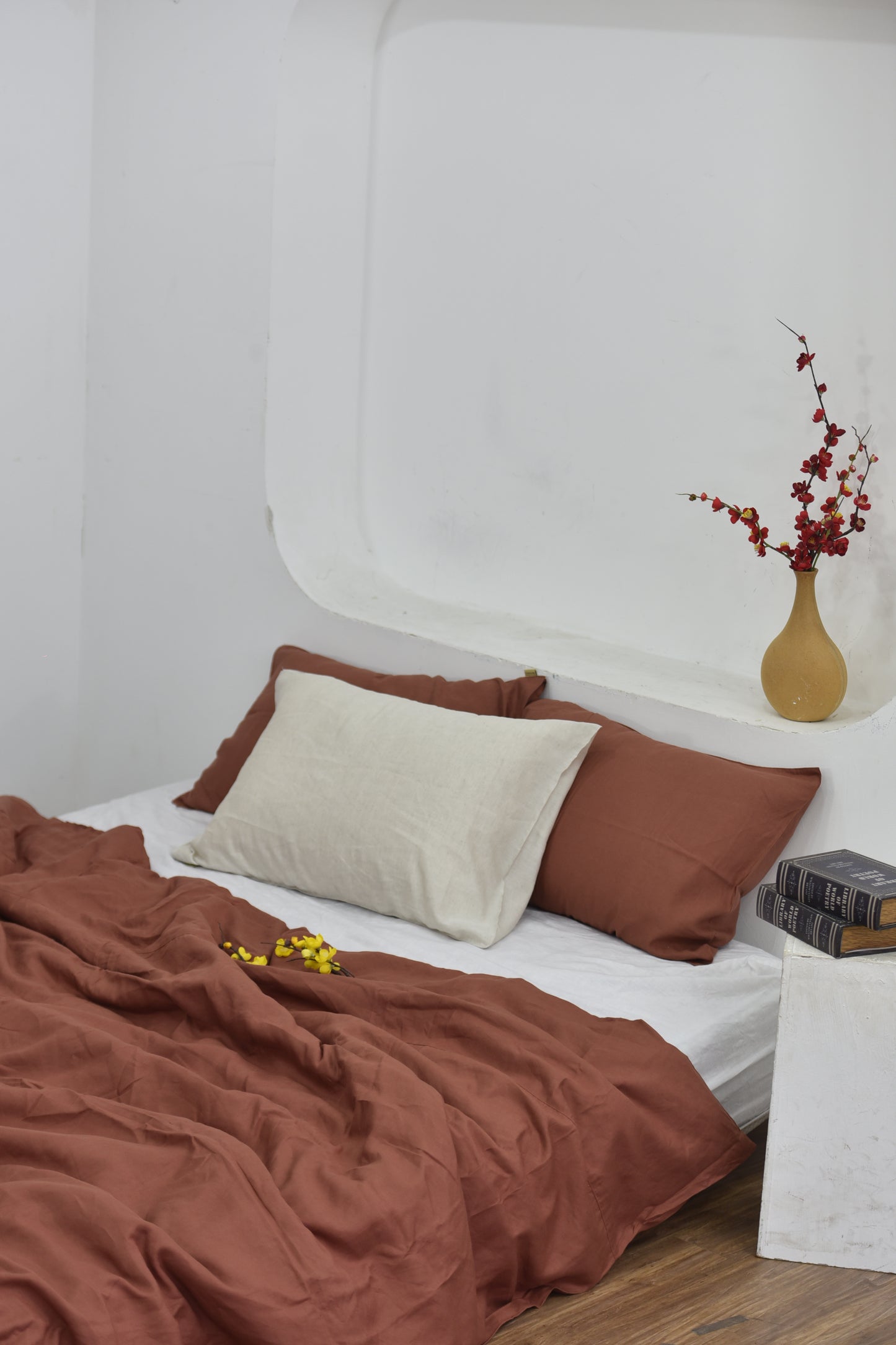 Brick Bamboo Linen Duvet Cover 51