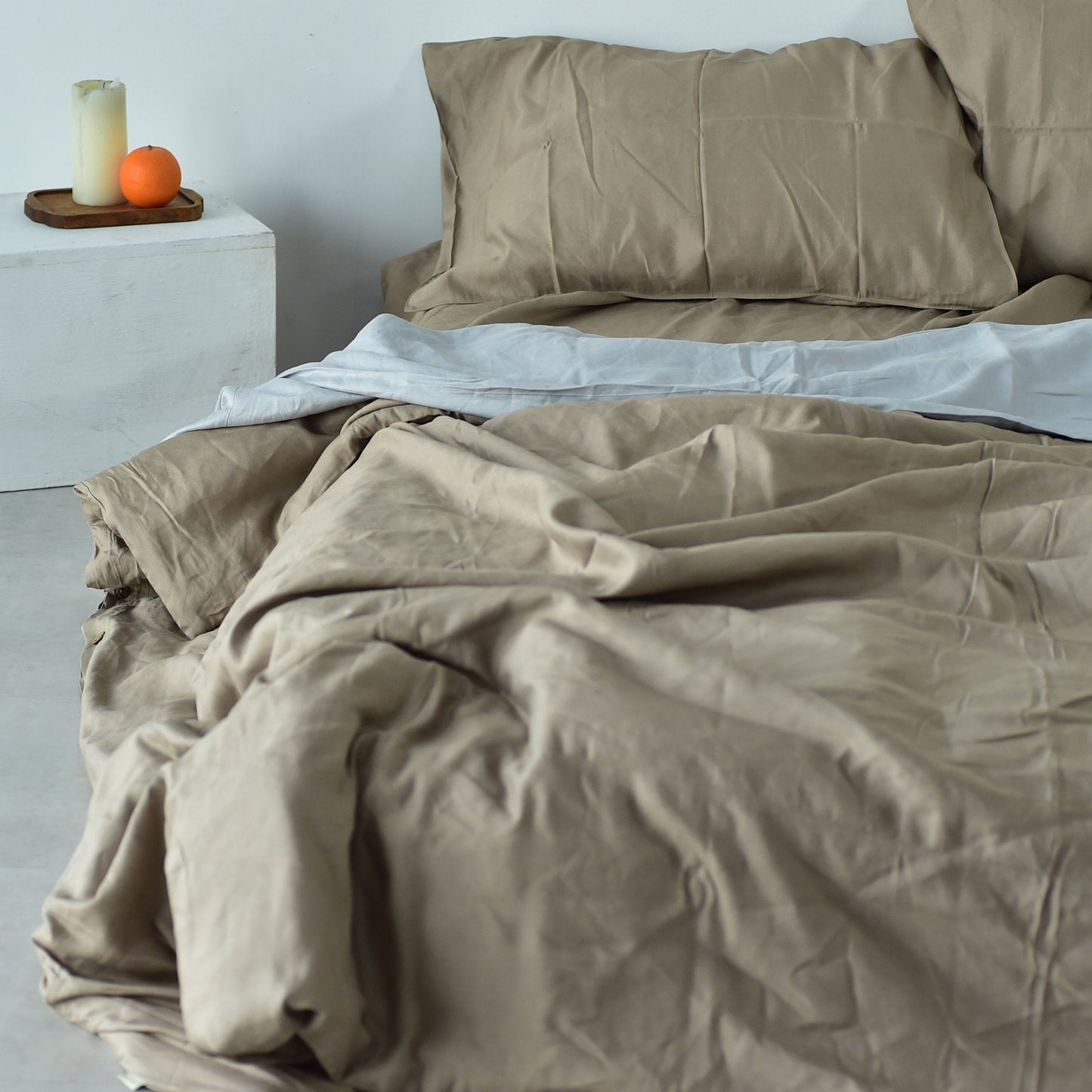 Bamboo Linen Duvet Cover - Sand