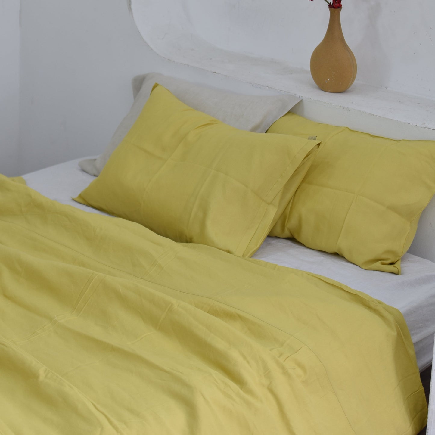 Bamboo Linen Pillowcases Cover - Pineapple