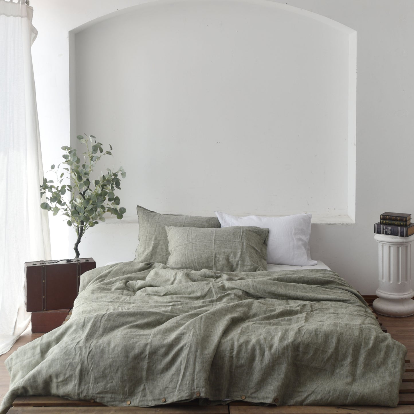 Asparagus French  Bedding Sets (4 pieces) - Yarn Dyeing