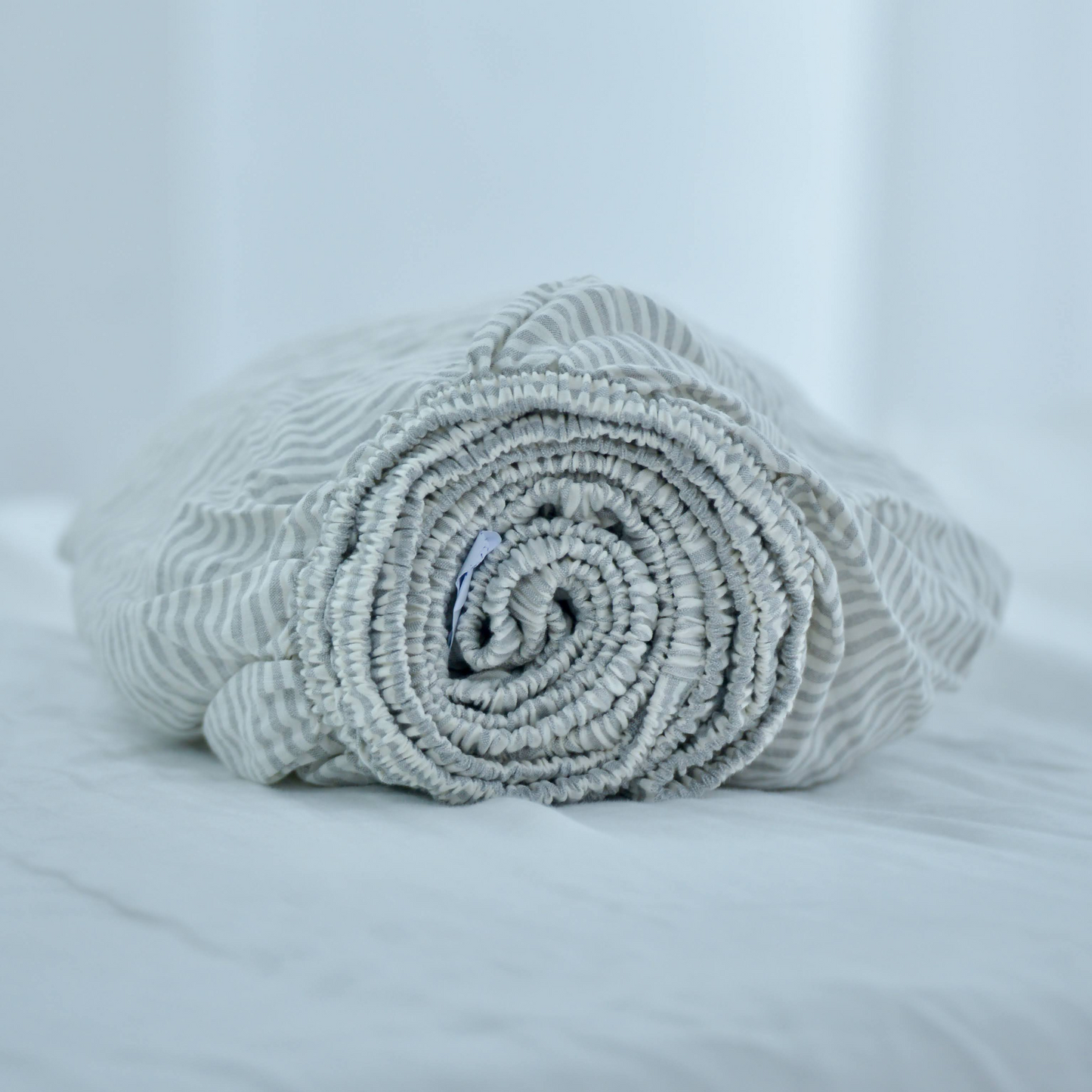 Striped French Linen Fitted Sheet - Yarn Dyeing 49