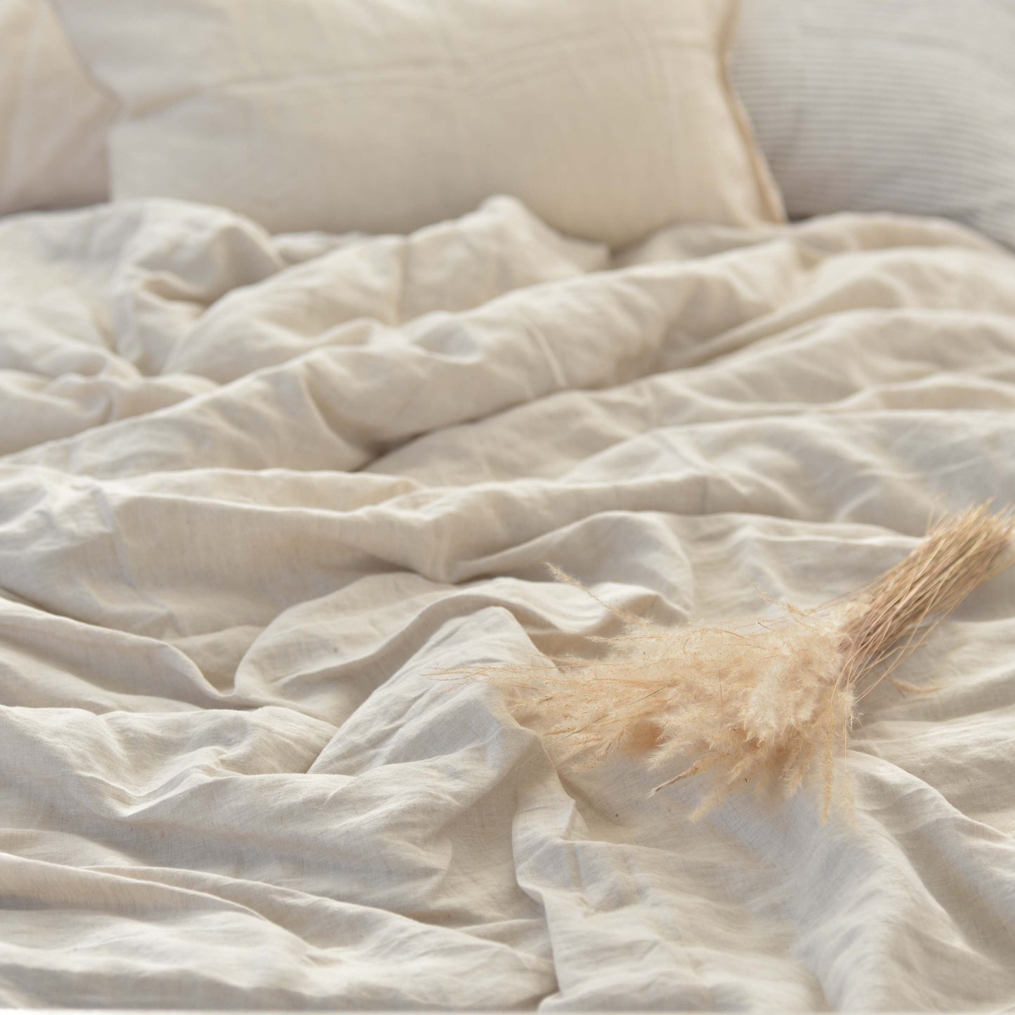 Flax French Linen Duvet Cover - Plain Dyeing 07