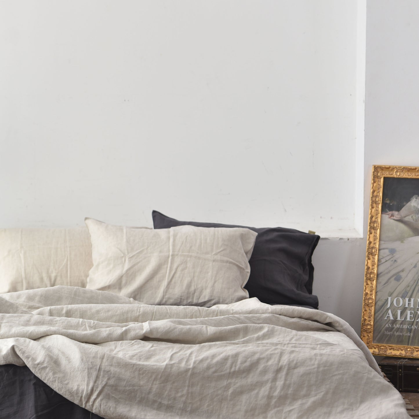 Flax French Linen Duvet Cover - Plain Dyeing 07