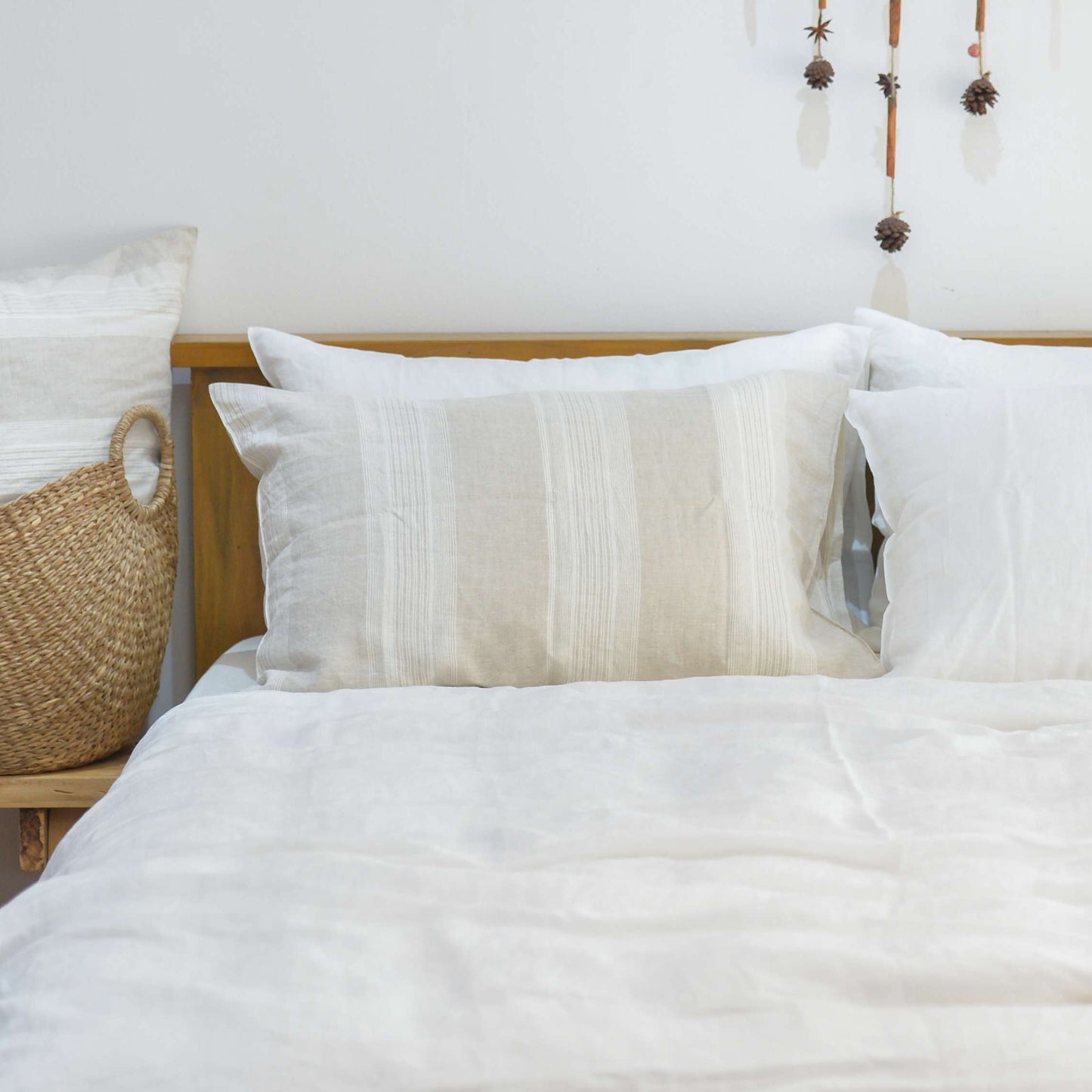 Big Striped French Linen Pillowcase - Yarn Dyeing 61