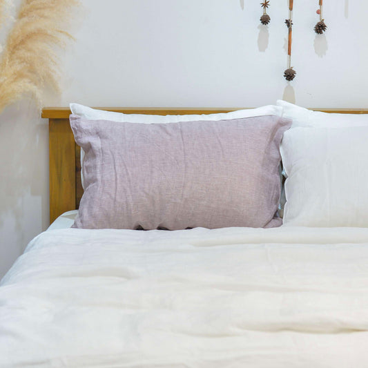 Light Purple French Linen Pillowcase - Yarn Dyeing 47