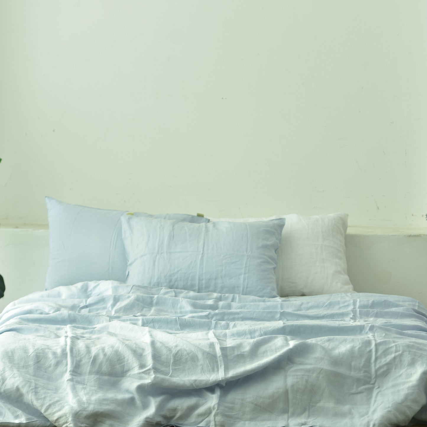 Sky French Linen Pillowcase - Plain Dyeing 09