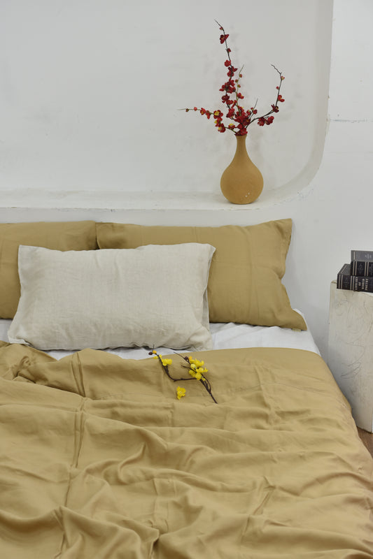 Bamboo Linen Duvet Cover - Sugar