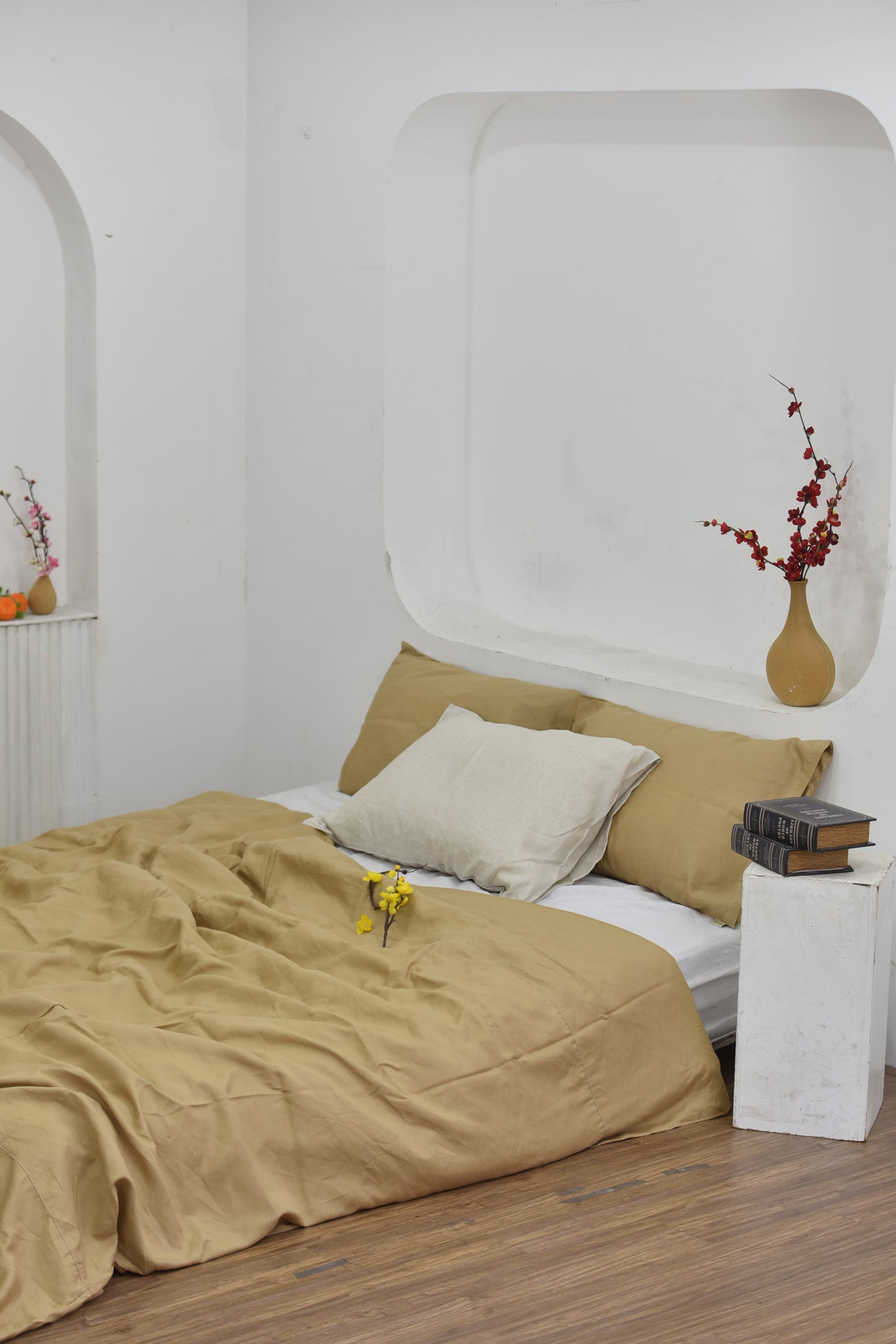 Bamboo Linen Duvet Cover - Sugar