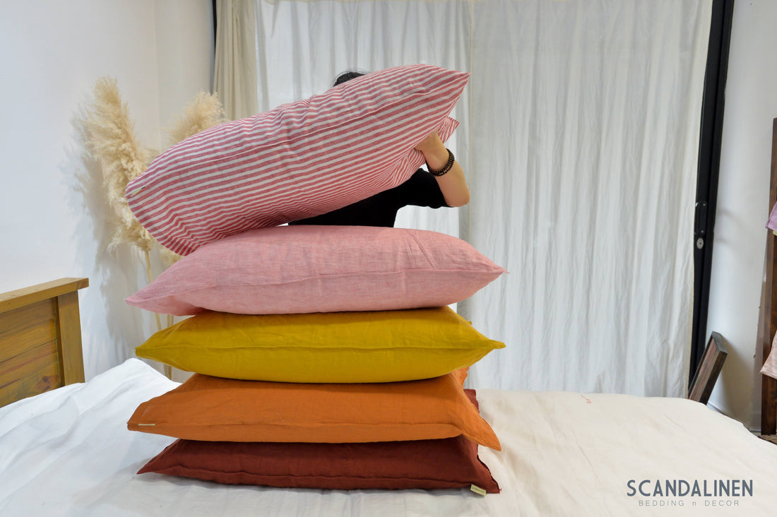 Custom Linen Pillowcases for Pillows That Never Quite Fit