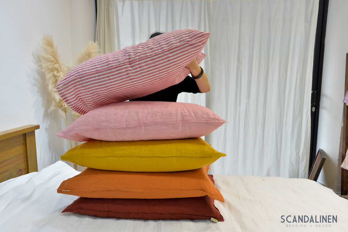 Custom Linen Pillowcases for Pillows That Never Quite Fit