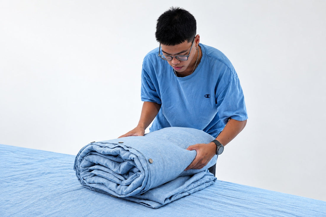 Using a Linen Duvet Cover with Cotton Sheets