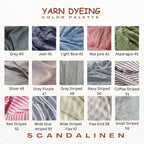 Ivory Navy Striped French Linen Pillowcase - Yarn Dyeing 63