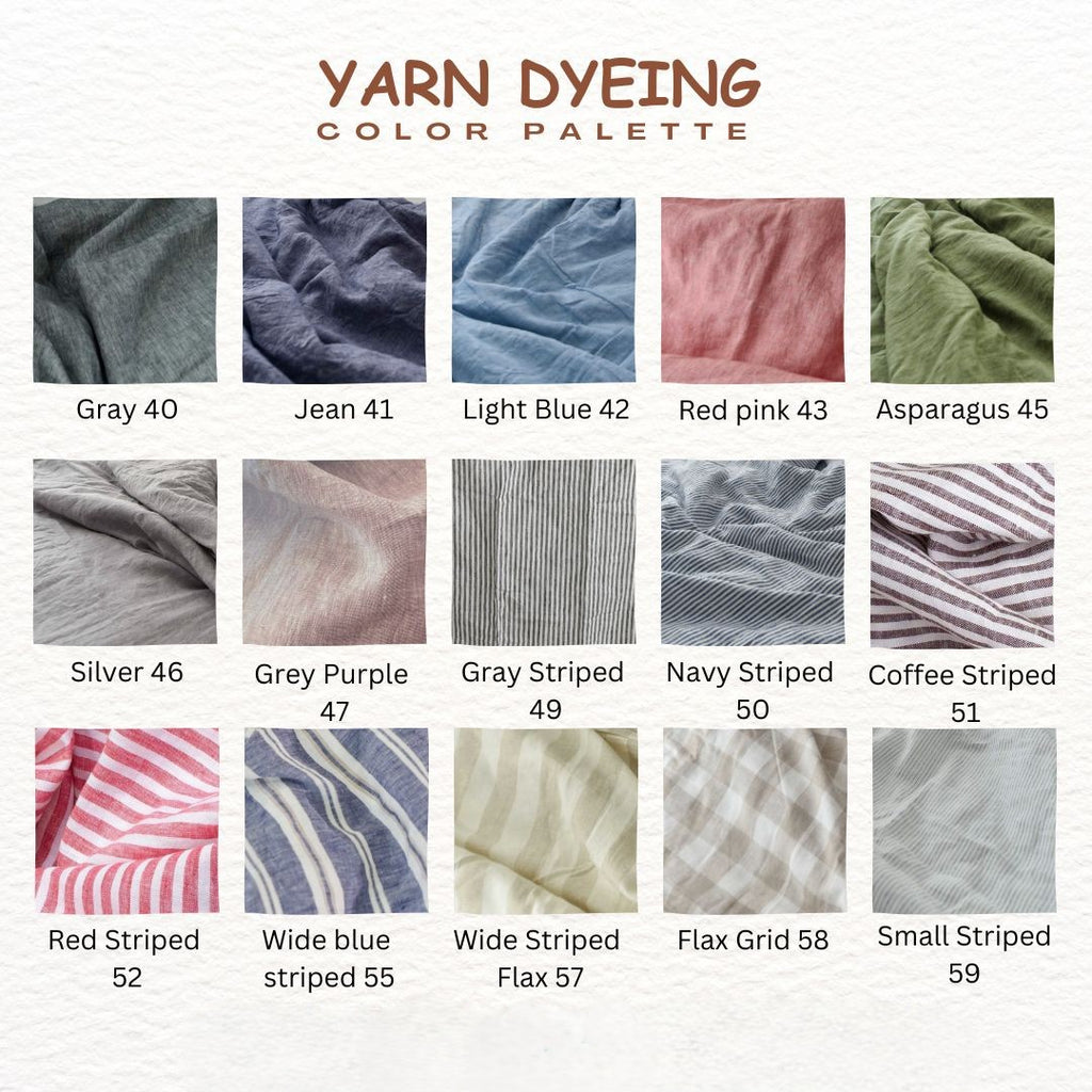 Small Grid Green French Linen Flat Sheet | 100% Linen Flat Sheet