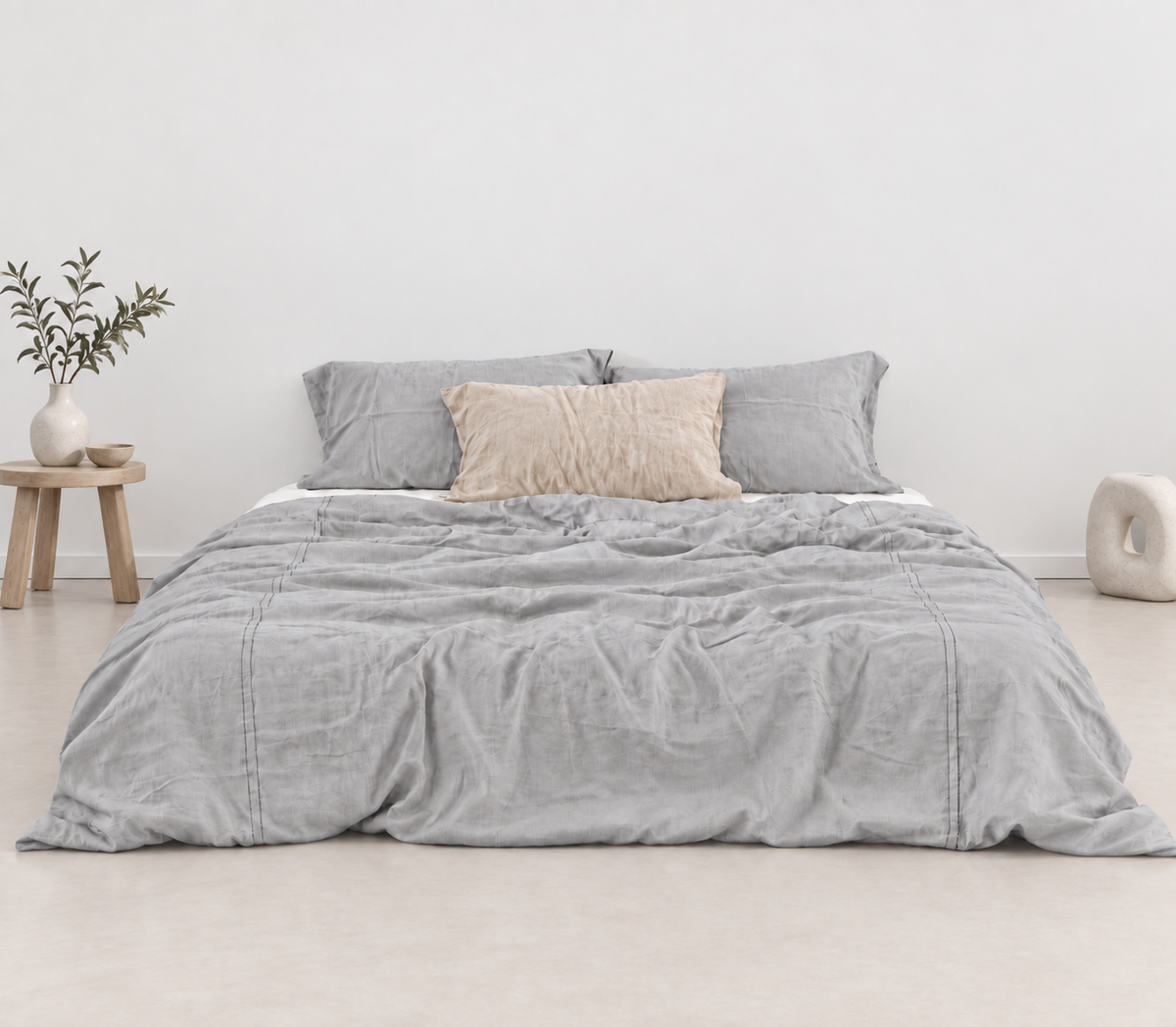 Trout Bamboo Linen Duvet Cover | 45% Linen 55% Bamboo Rayon