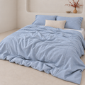 Baby Blue Bamboo Linen Duvet Cover | 45% Linen 55% Bamboo Rayon