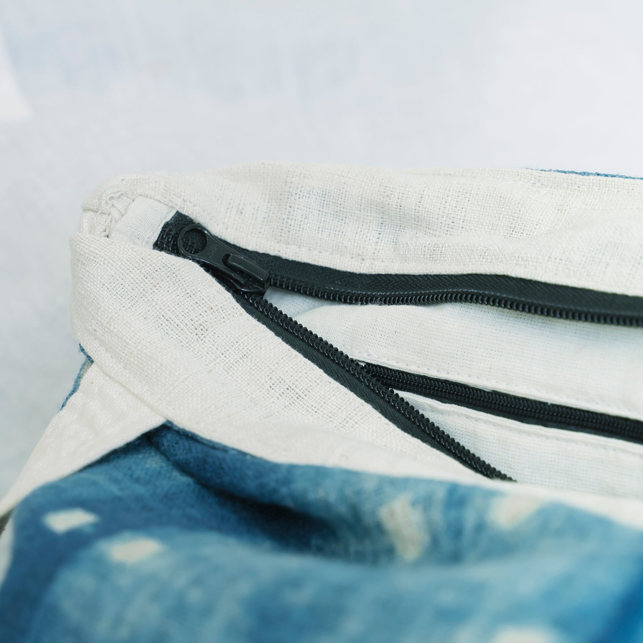 Hmong Speckled Indigo Tote Bag - Hand-Dyed Light Spot Brocade - One-of-a-Kind Hill Tribe Artisan Shoulder Bag