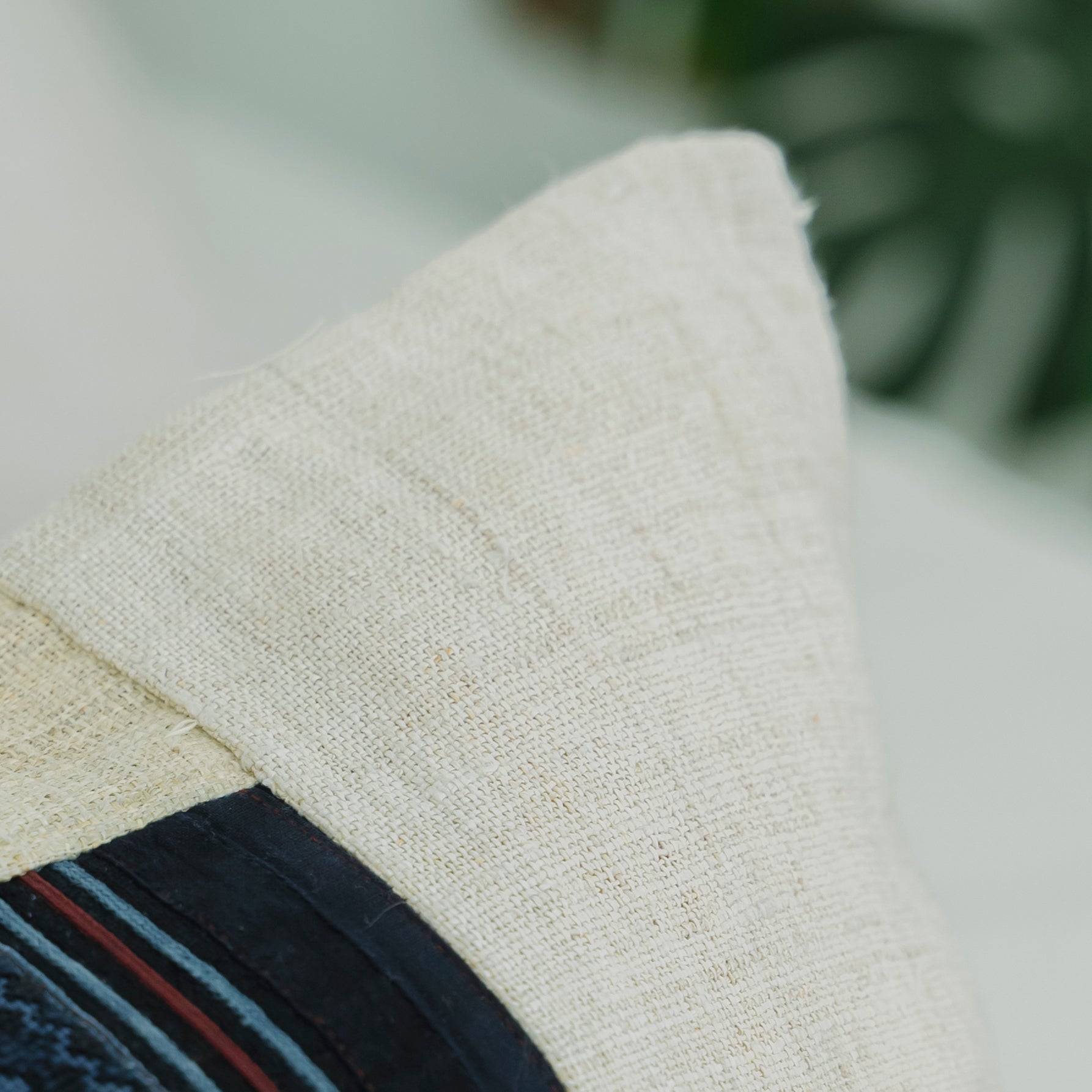 Hmong Star Embroidered Pillow Cover - Hand-Stitched Brocade Cushion - One-of-a-Kind Hill Tribe Artisan Home Decor