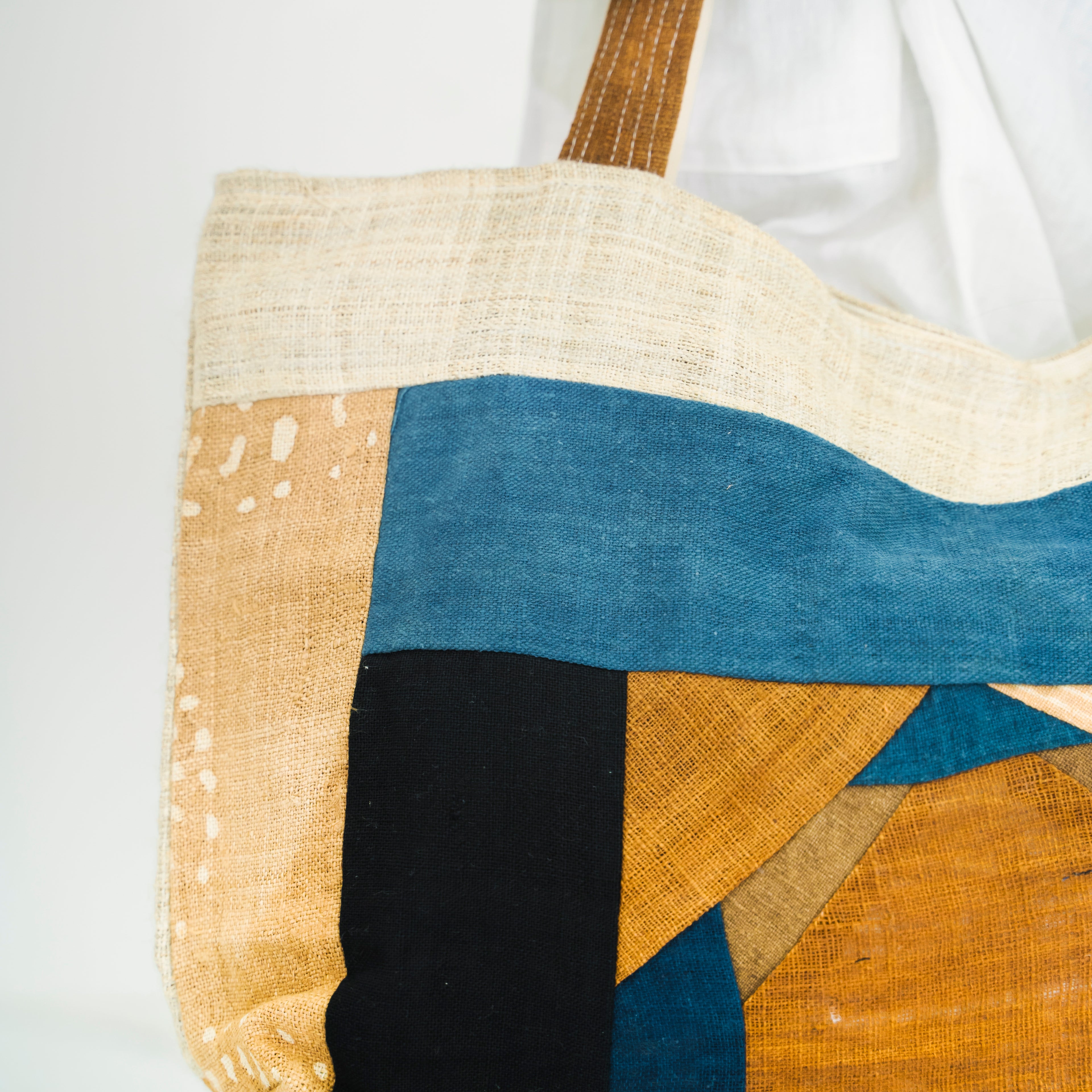 Hmong Colorful Embroidered Tote Bag - Hand-Woven Multicolor Brocade - Traditional Hill Tribe Artisan Shoulder Bag