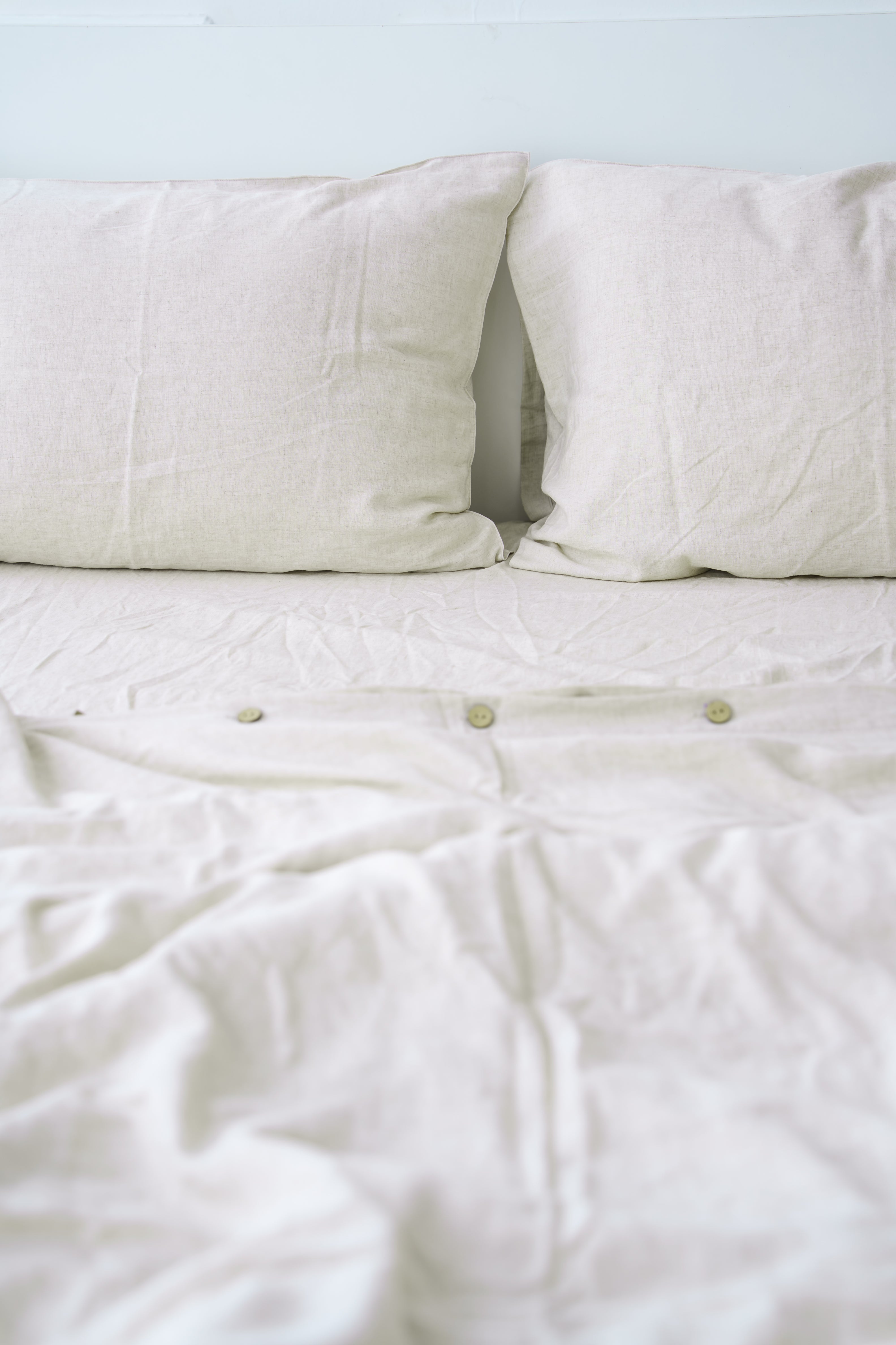 Beige Bamboo Linen Fitted Sheet — 70% Bamboo 30% Linen