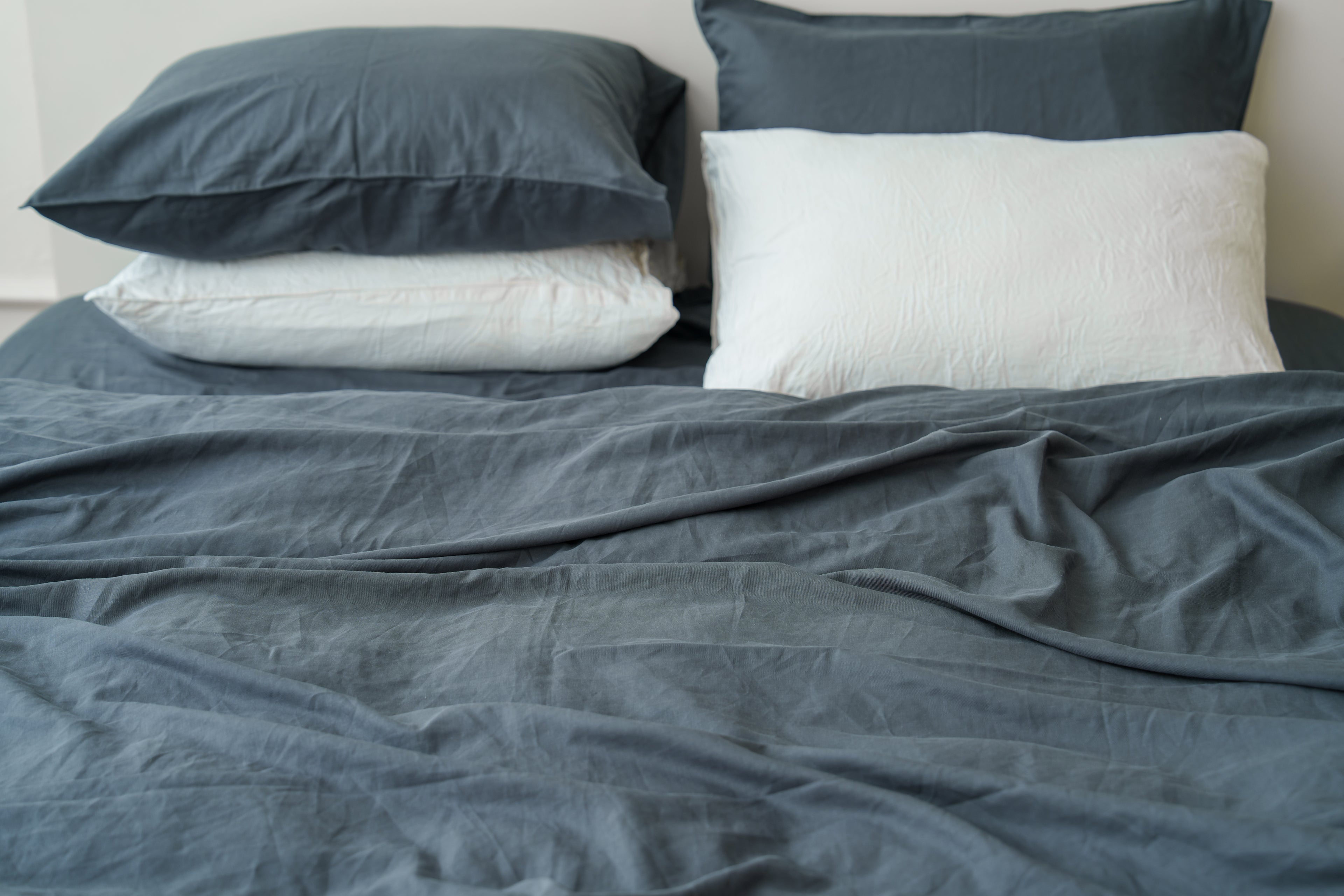 Grey Bamboo Linen Pillowcase — 70% Bamboo 30% Linen