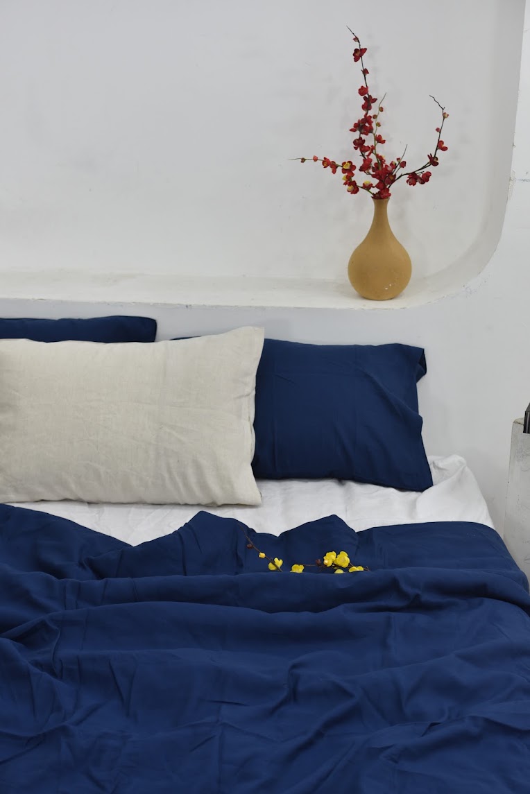 Berry Bamboo Linen Duvet Cover Set – 4-Piece | 45% Linen 55% Bamboo Rayon