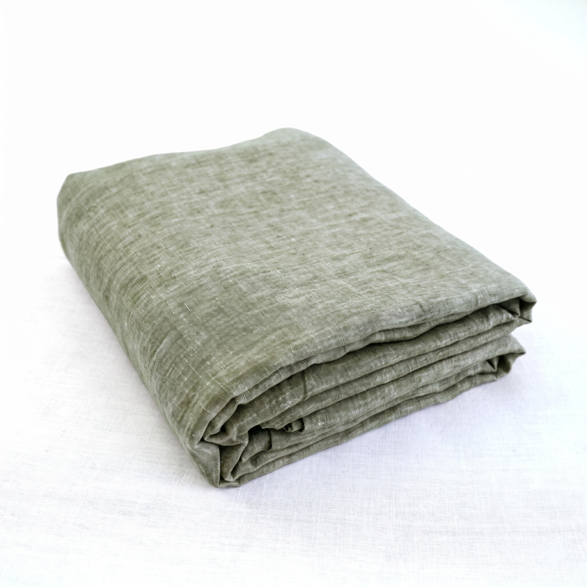 Asparagus French Linen Flat Sheet | 100% Linen Flat Sheet