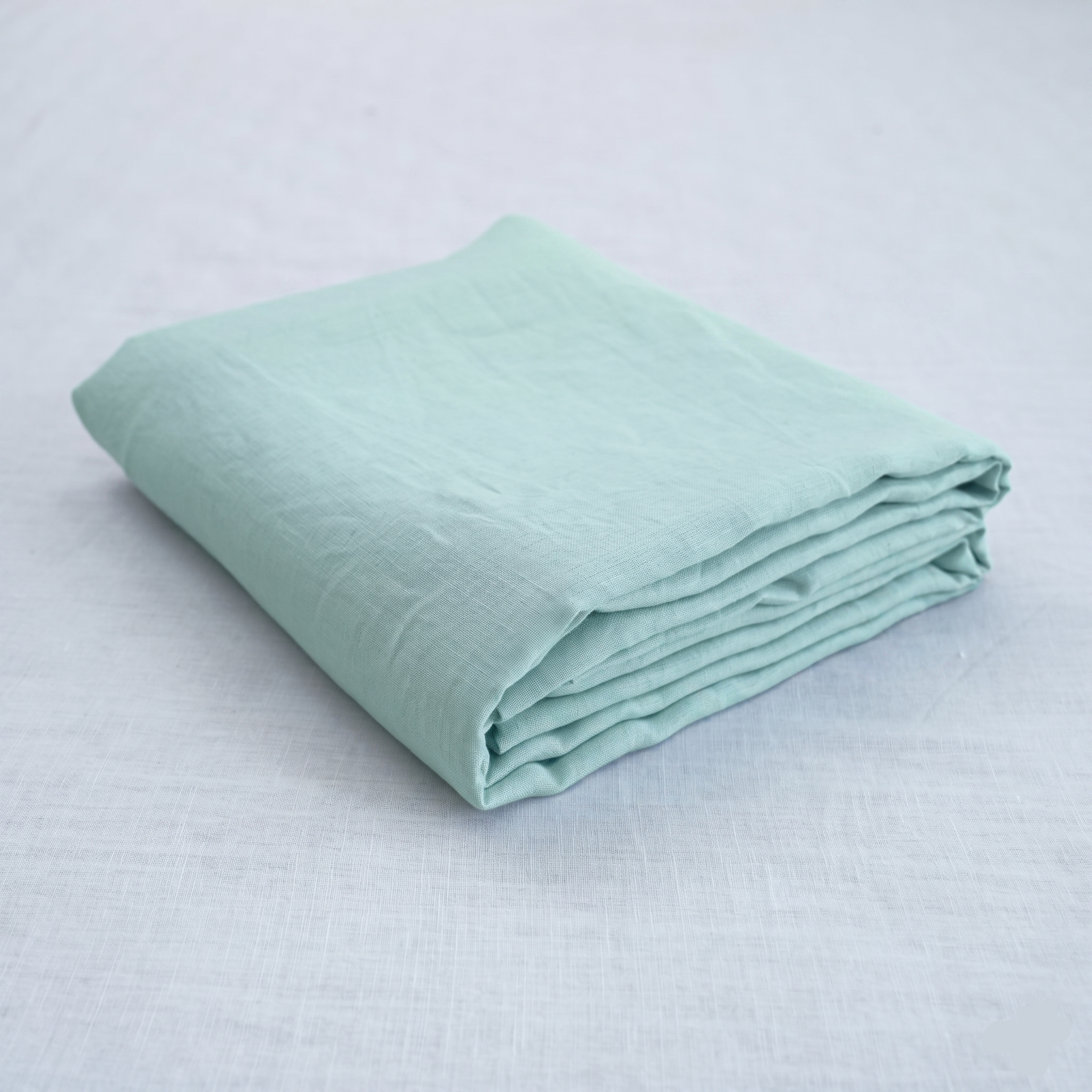 Mint French Linen Top Sheet | 100% Linen Flat Sheet