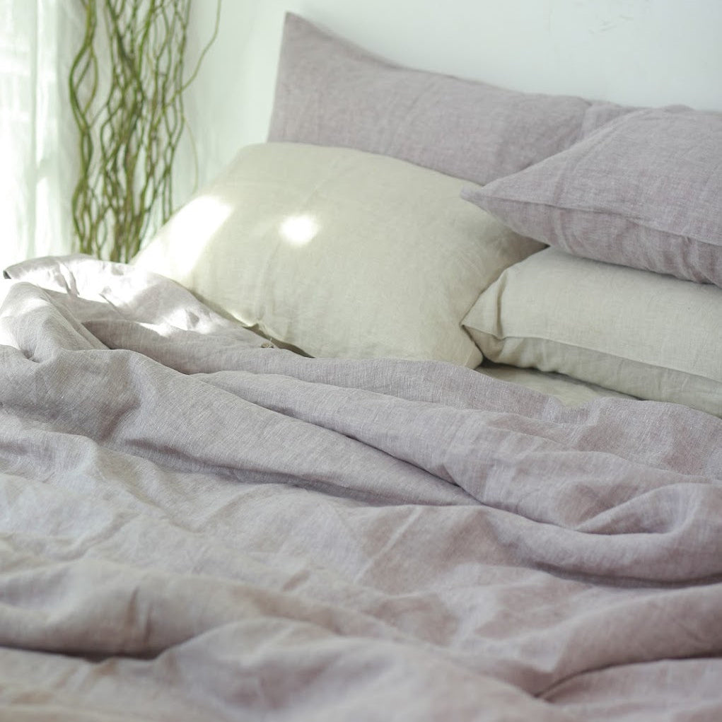 Light Purple French Linen Duvet Cover - Yarn Dyeing 47