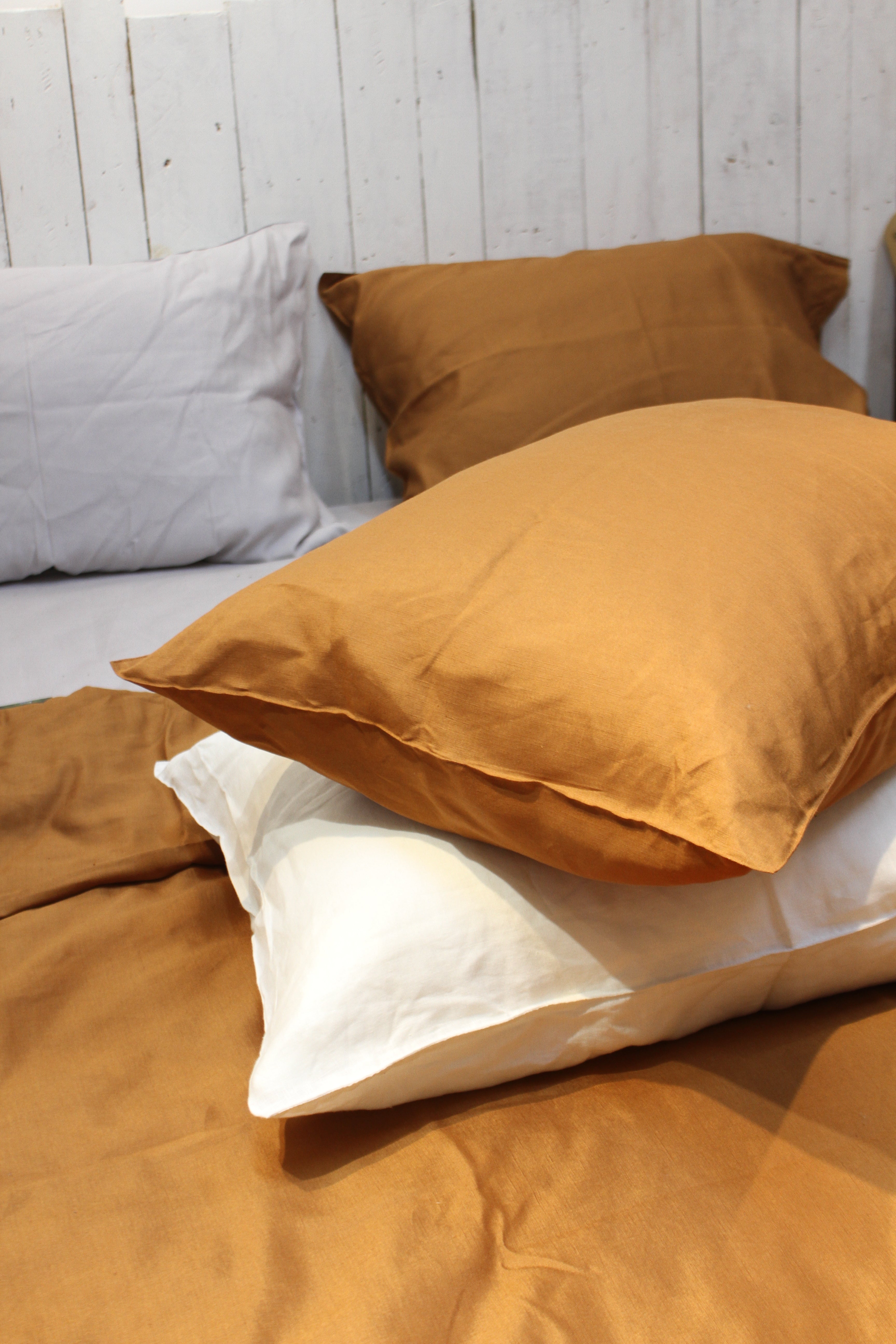 Light Bronze Linen Bedding Sets 4 pieces