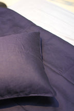 Deep Navy Bamboo Linen Bedding Sets 4 pieces