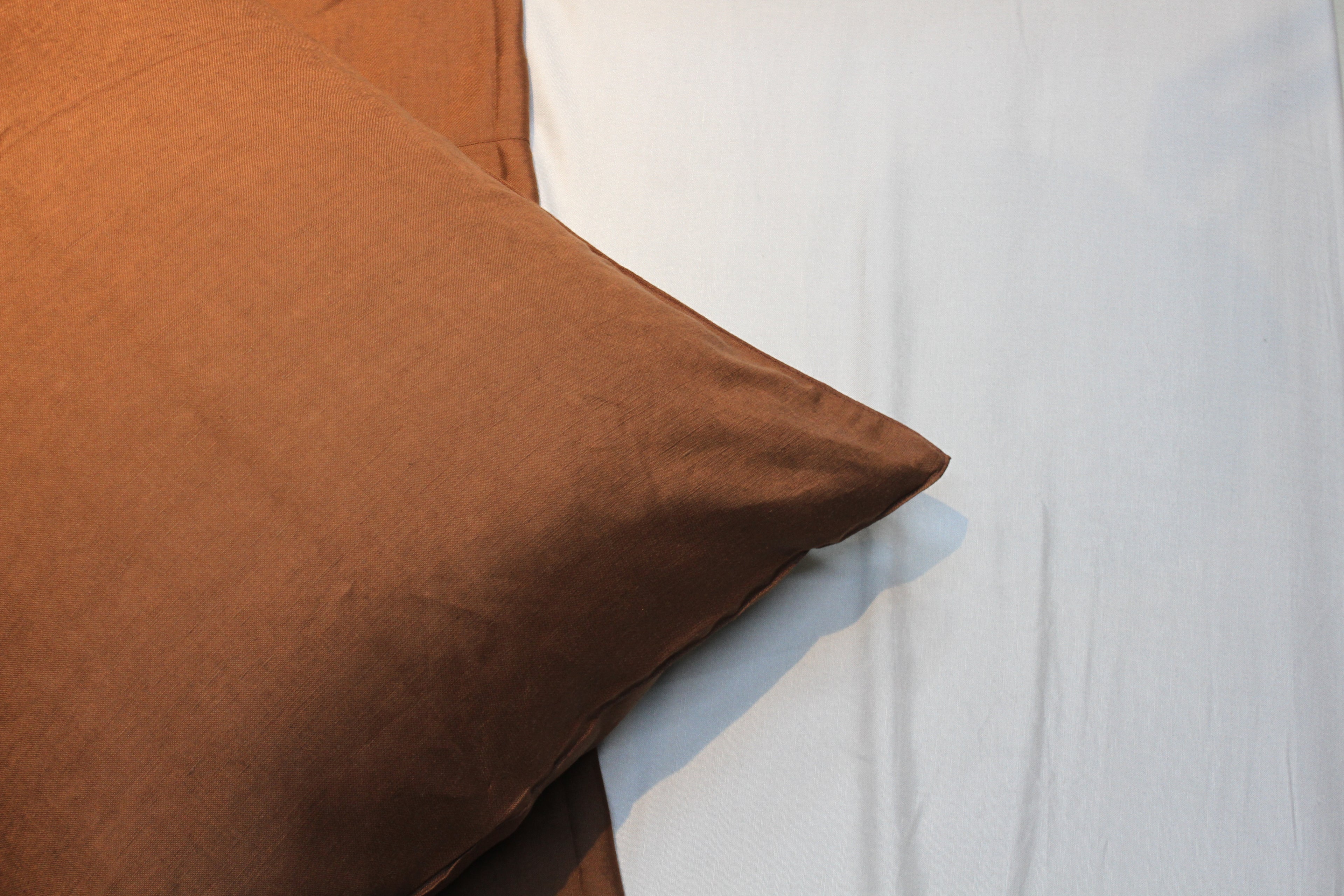 Golden Brown Linen Bedding Sets 4 pieces