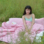 Red Striped French Linen Duvet Cover - Yarn Dyeing 52