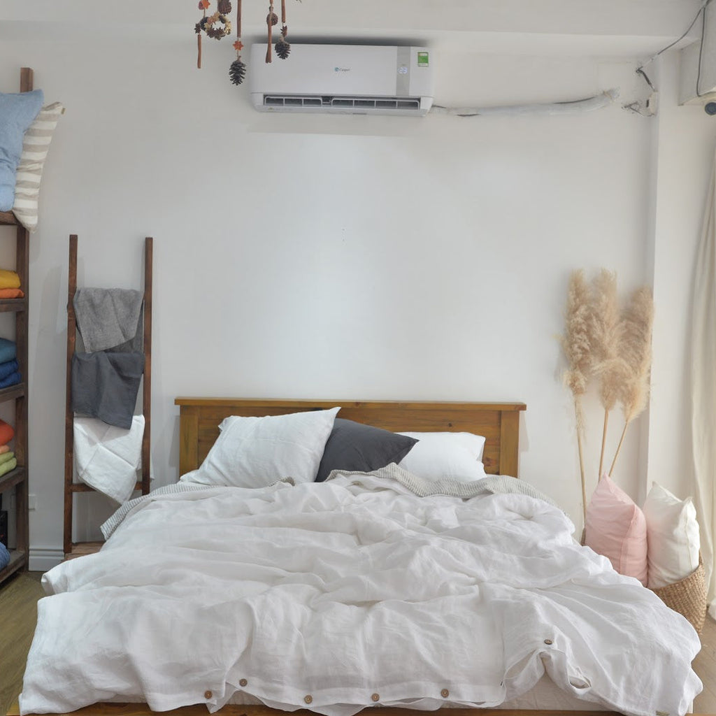 White French Linen Duvet Cover | Plain Dyed