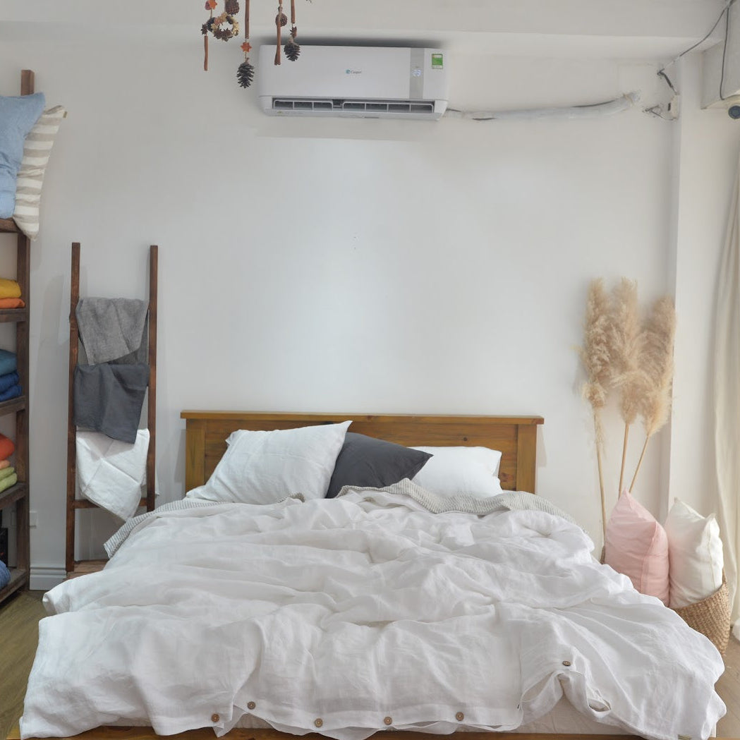 White French Linen Duvet Cover | Plain Dyed