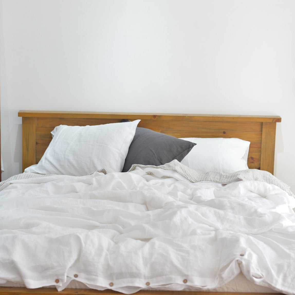 White French Linen Duvet Cover | Plain Dyed