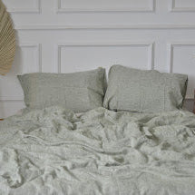 Asparagus French Linen Duvet Cover - Asparagus 45