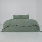 Asparagus French Linen Duvet Cover - Asparagus 45