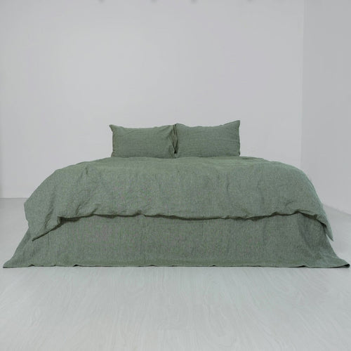 Asparagus French Linen Duvet Cover - Asparagus 45