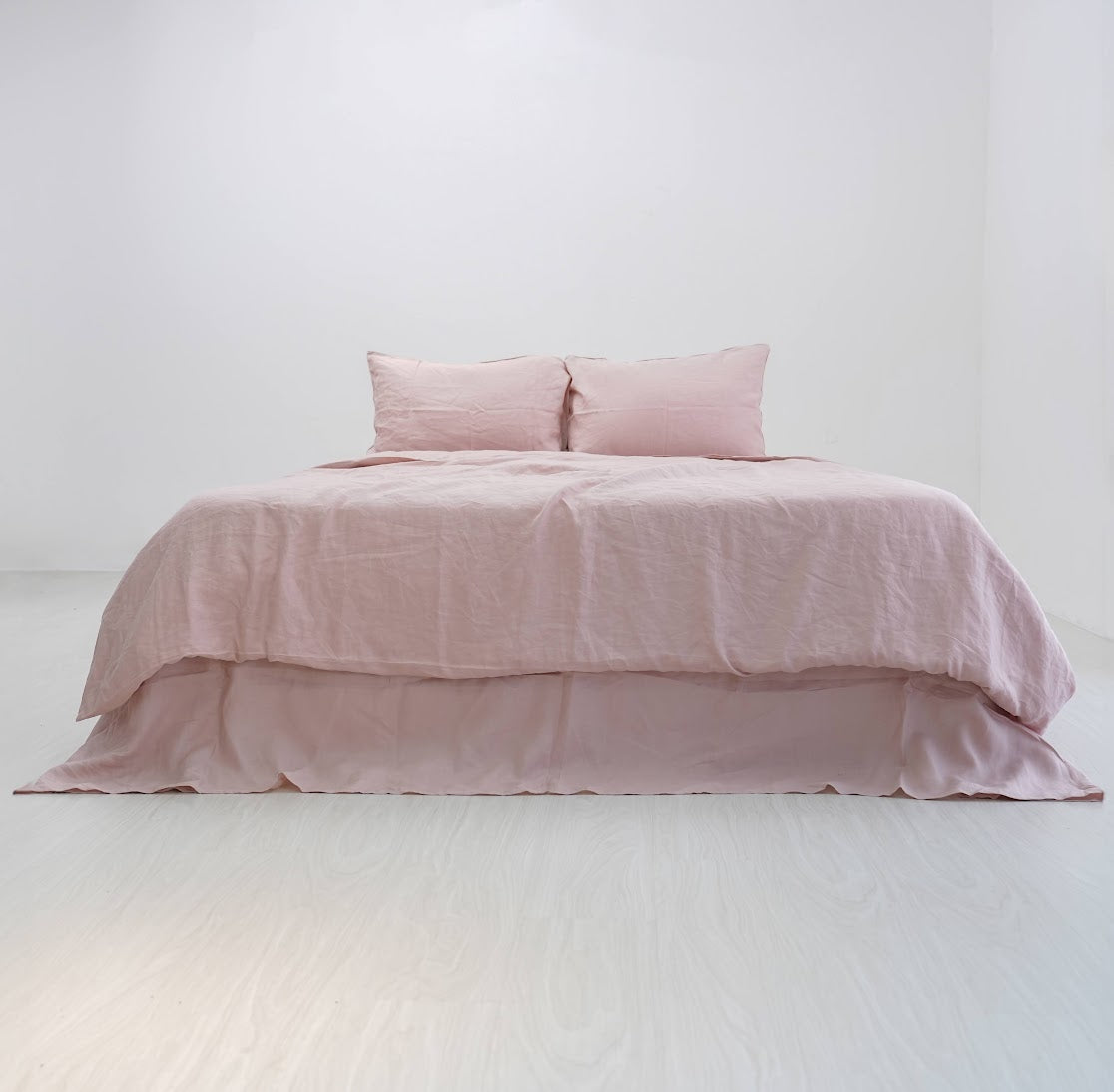 Dusty Pink French Linen Duvet Cover - Plain Dyeing 33